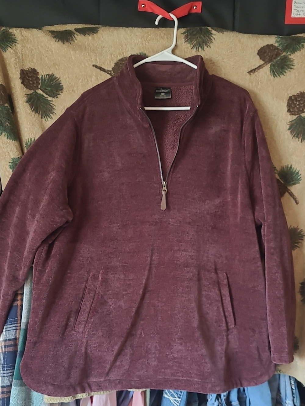 Womens Half-Zip Sweater Pullover - Burgundy